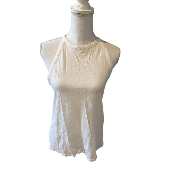 Theory Cutaway Halter Tank Top White S - Picture 1 of 7